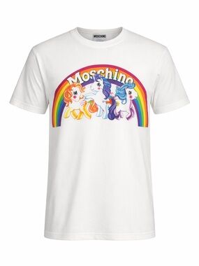 Moschino Jeremy Scott My Little Pony Tshirt White SS18 Capsule Rare Mens Small